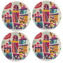 Hermia Set de 4 Salvamanteles Multicolor de 37 cm